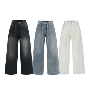 BASIC BAGGY WASHED JEANS