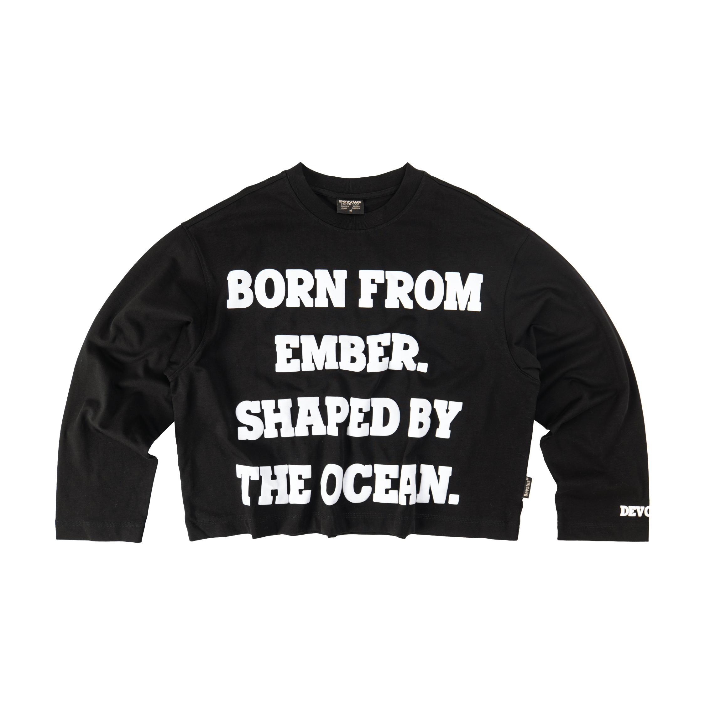 BELOW BLACK LONGSLEEVE BOXY